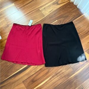 Brandy Melville John Galt Skirts Bundle of Two Black Red